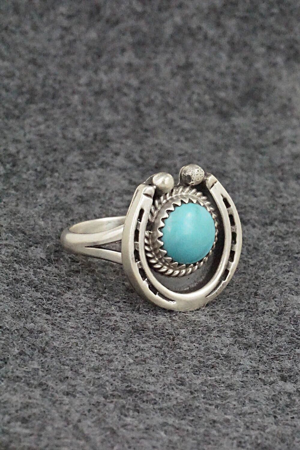 Turquoise & Sterling Silver Ring - Alice Rose Saunders - Size 7