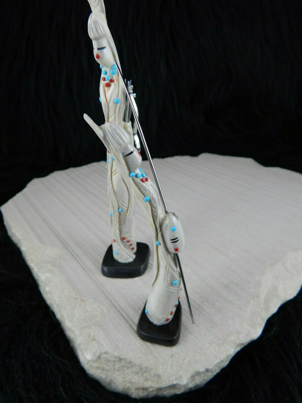 Hunter and Guide Zuni Fetish Carving Set - Michael Laweka - High Lonesome Trading