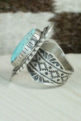 Turquoise & Sterling Silver Ring - Benny Ramon - Size 13