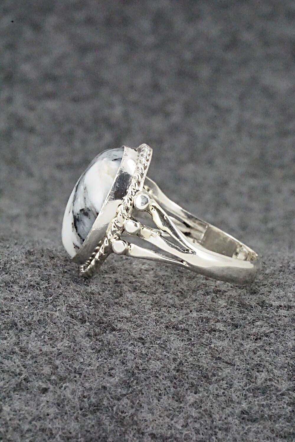 White Buffalo & Sterling Silver Ring - Grace Kenneth - Size 8