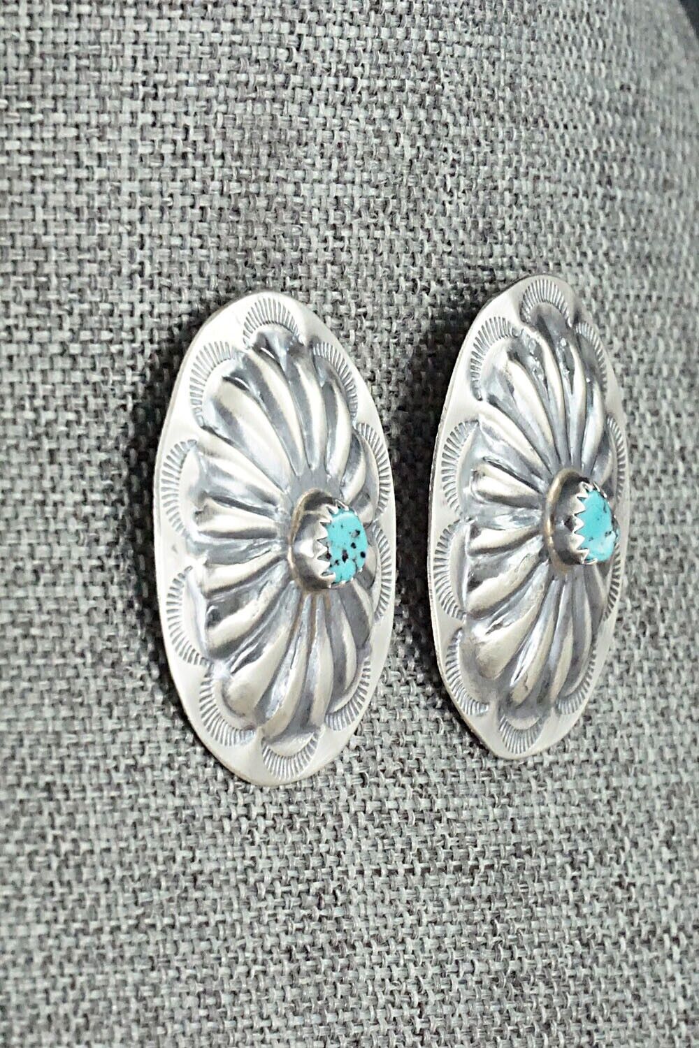Turquoise & Sterling Silver Earrings - Joan Begay
