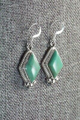 Navajo Turquoise & Sterling Silver Earrings - Sharon McCarthy
