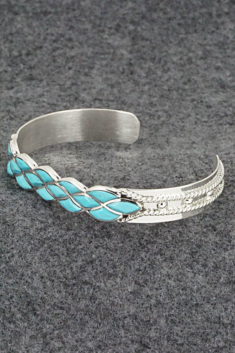 Turquoise and Sterling Silver Bracelet - Derrick & Lorella Chavez