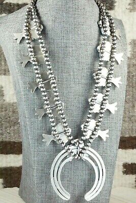 Turquoise & Sterling Silver Squash Blossom Set - Raymond Delgarito