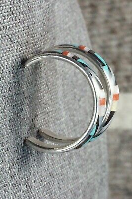 Multi Stone Inlay & Sterling Silver Earrings - Delberta Boone