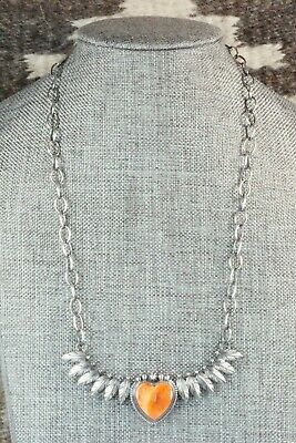 Spiny Oyster & Sterling Silver Necklace - Akee Douglas