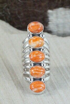 Spiny Oyster & Sterling Silver Ring - Thomas Yazzie - Size 6