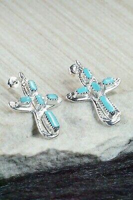 Turquoise & Sterling Silver Earrings - Cecilia Iule - High Lonesome Trading