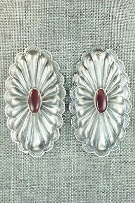 Spiny Oyster and Sterling Silver Earrings - Rita Lee