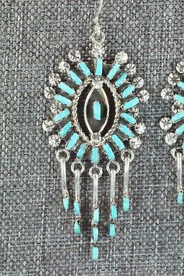 Turquoise & Sterling Silver Earrings - Keith Leekity