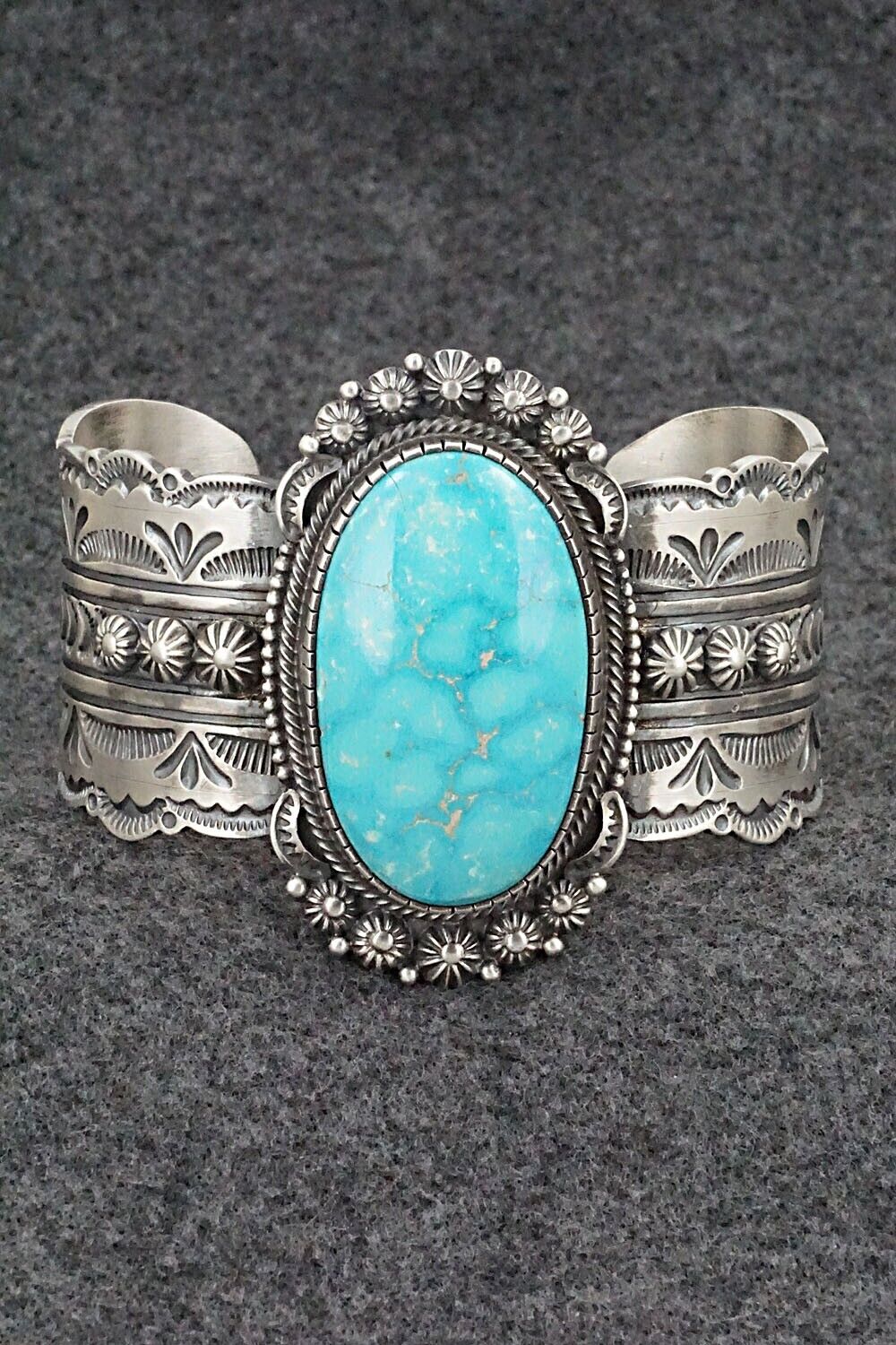 Turquoise & Sterling Silver Bracelet - Bennie Ramone