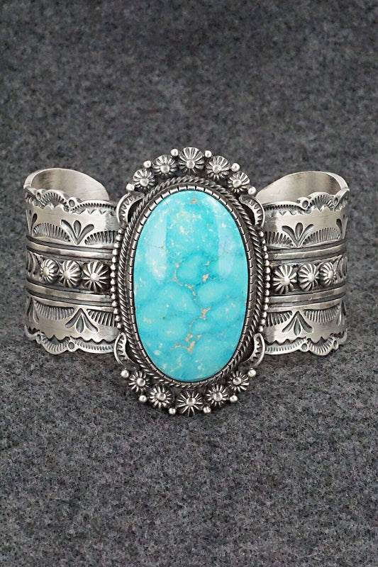 Turquoise & Sterling Silver Bracelet - Bennie Ramone