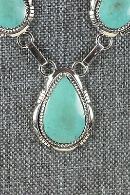 Navajo Turquoise & Sterling Silver Necklace Set - Tom Lewis