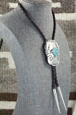 Turquoise & Sterling Silver Bolo Tie - Rosita Singer