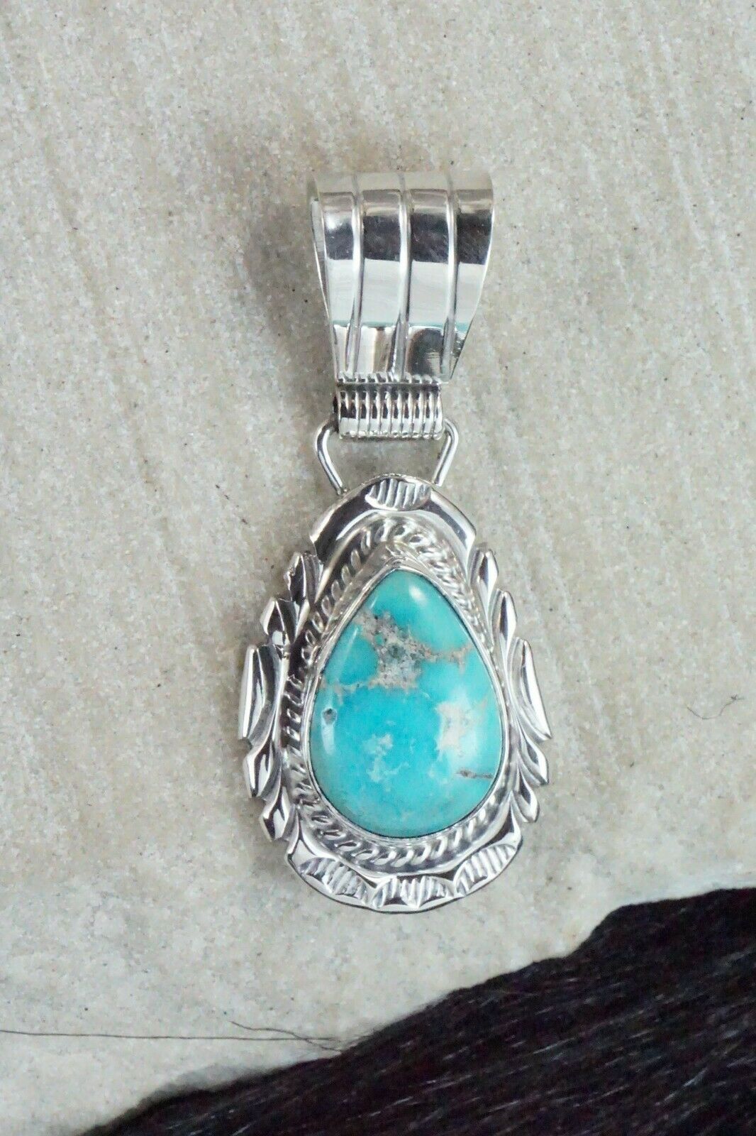 Turquoise & Sterling Silver Pendant - Davey Morgan