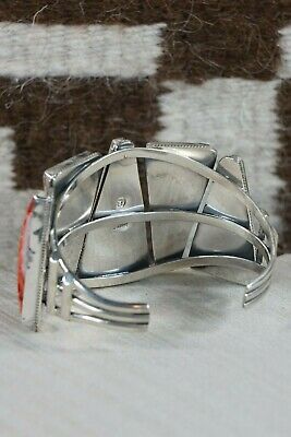 Navajo Spiny Oyster & Sterling Silver Bracelet - Raymond Delgarito - High Lonesome Trading