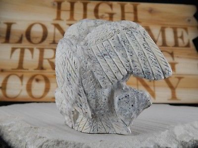 Eagle Zuni Fetish Carving - Evan Cachini - High Lonesome Trading
