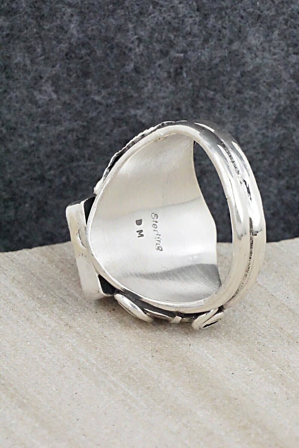 Onyx & Sterling Silver Ring - Darrell Morgan - Size 12.75