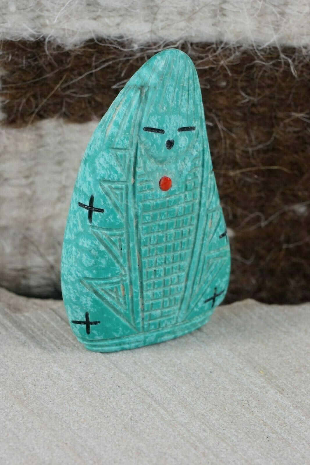 Corn Maiden Zuni Fetish Carving - Stuart Quandelacy - High Lonesome Trading