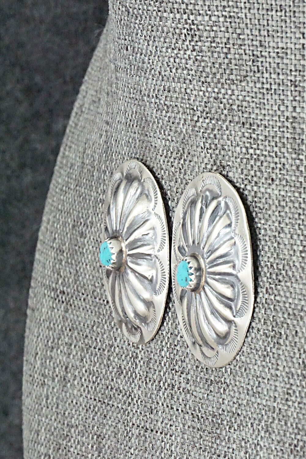 Turquoise & Sterling Silver Earrings - Joan Begay