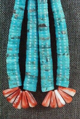 Turquoise & Spiny Oyster Necklace - Lupe Lovato