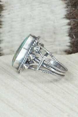 Turquoise & Sterling Silver Ring - Samuel Yellowhair - Size 8.5