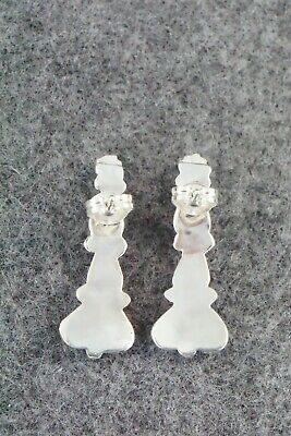 Coral & Sterling Silver Earrings - Alvina Lamy