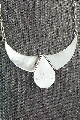 Inlay Turquoise, Coral & Sterling Silver Necklace - Derrick Edaakie
