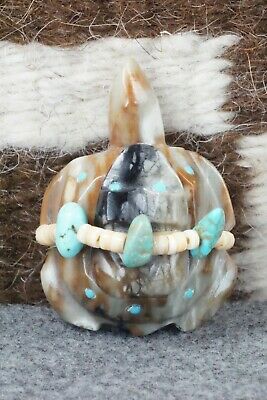 Turtle & Frog Zuni Fetish Carving - Ed Lementino