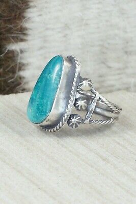 Turquoise & Sterling Silver Ring - Samuel Yellowhair - Size 6.5