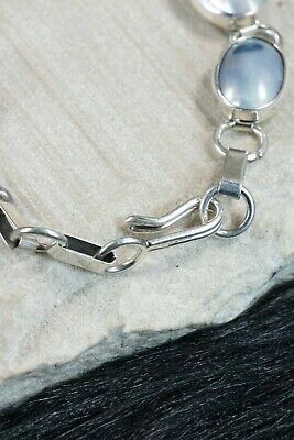 Navajo Abalone Shell and Sterling Silver Link Bracelet - Native American