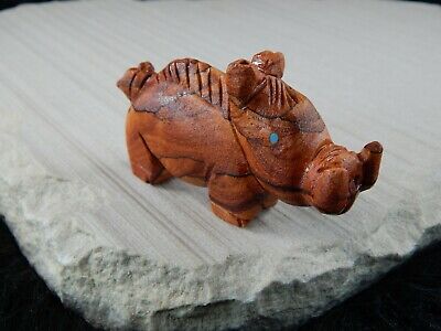 Hog Zuni Fetish Carving - Louise Ponchuella - High Lonesome Trading