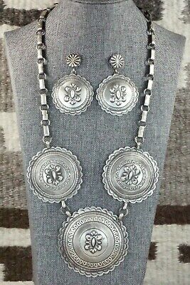 Sterling Silver Necklace and Earrings Set - Eugene Charley