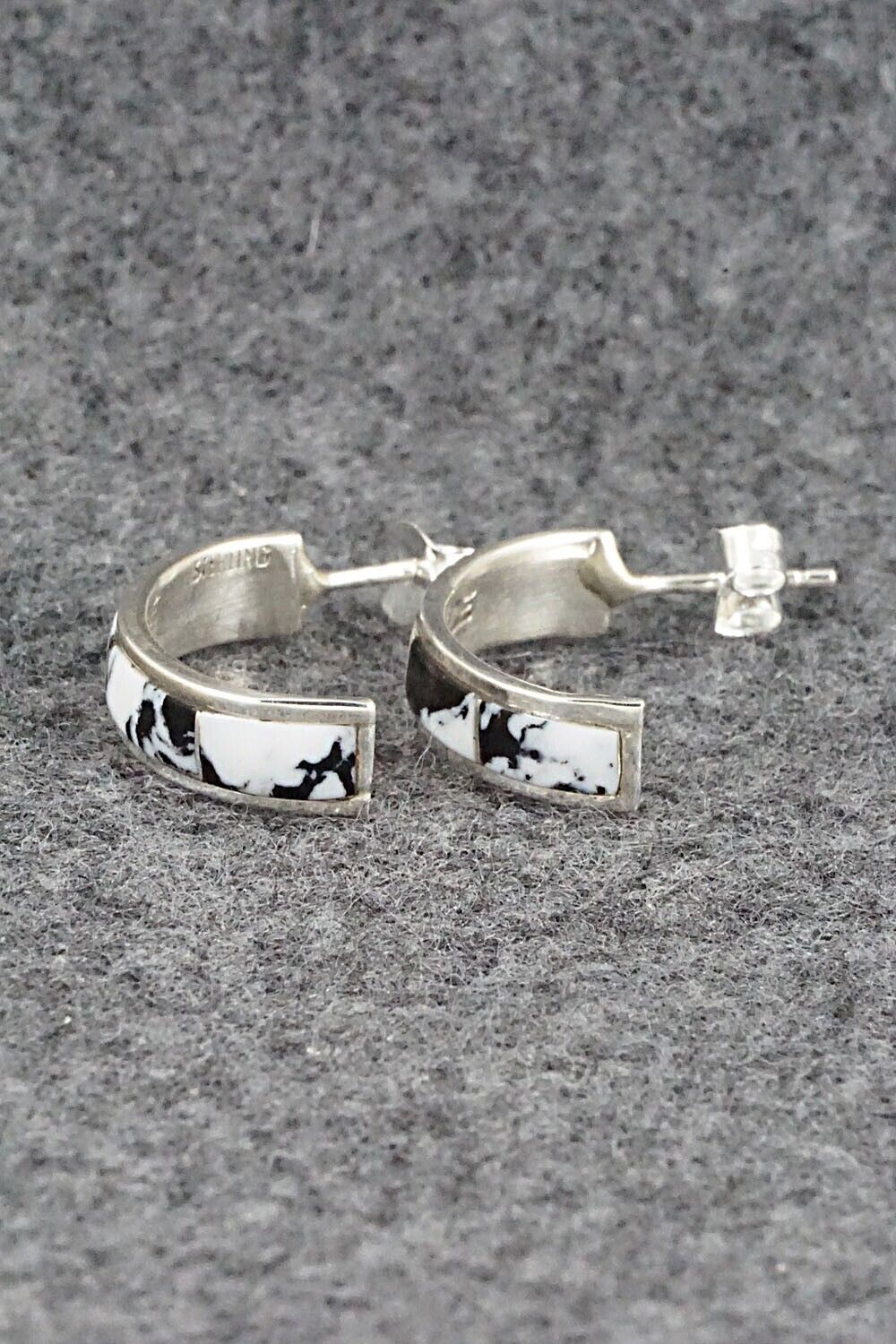 White Buffalo & Sterling Silver Earrings - Claresse Kylestewa
