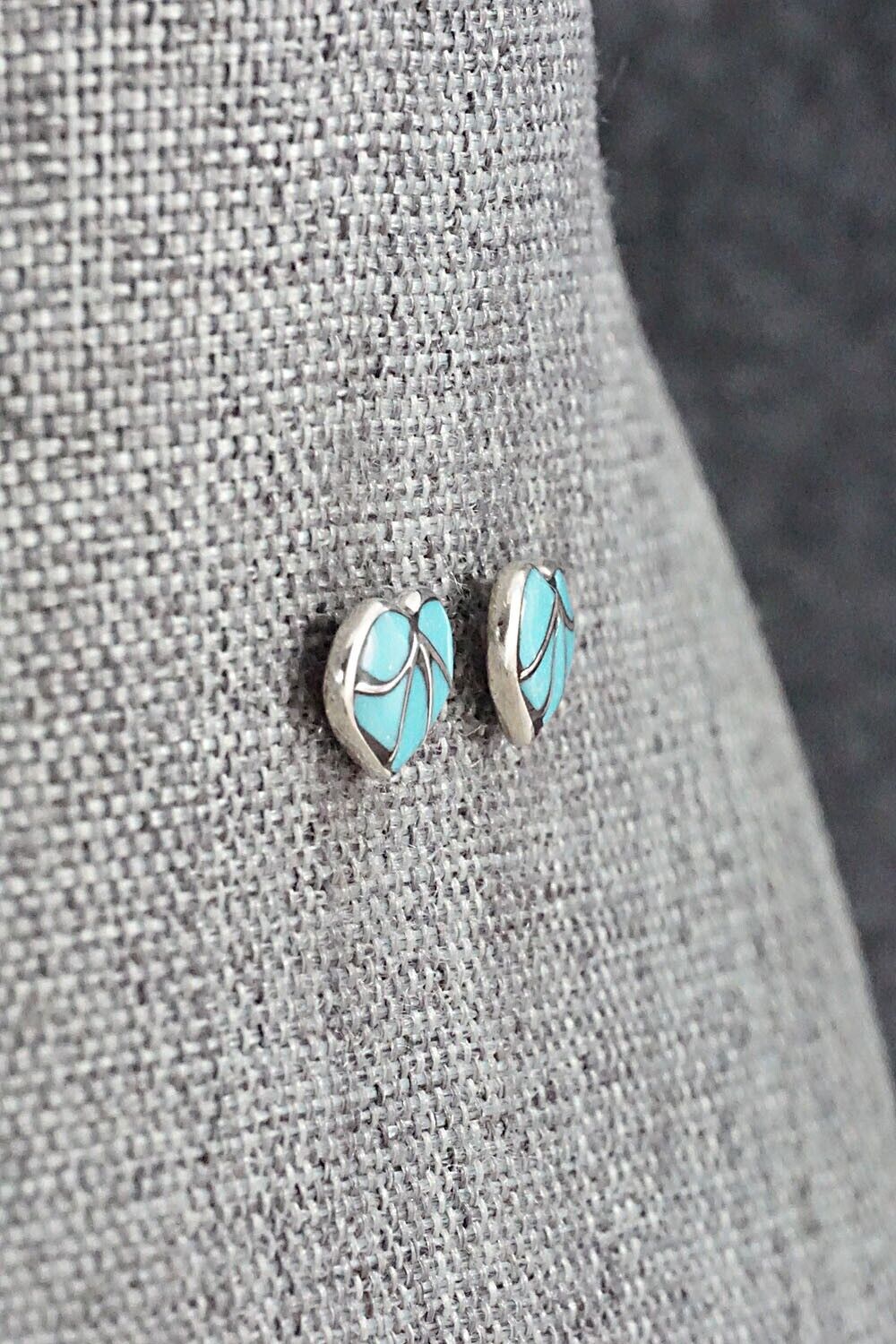 Turquoise & Sterling Silver Earrings - Thurza Leekya