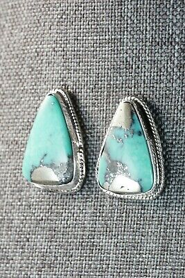 Navajo Turquoise and Sterling Silver Earrings - Verley Betone