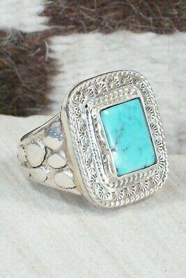 Turquoise & Sterling Silver Ring - Donovan Wilson - Size 9 - High Lonesome Trading
