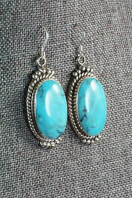 Turquoise & Sterling Silver Earrings - Greg Yazzie