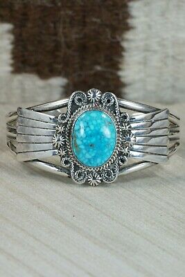 Navajo Turquoise & Sterling Silver Bracelet - Raymond Delgarito