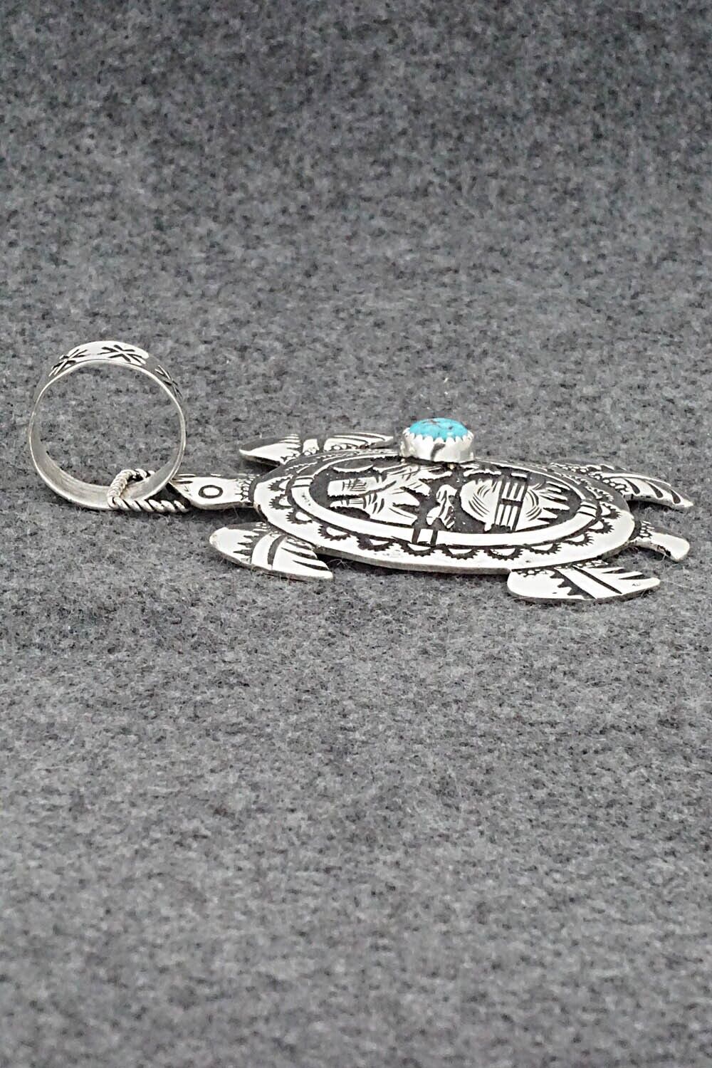 Turquoise & Sterling Silver Pendant - Richard Singer