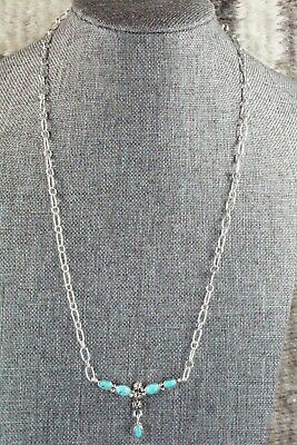 Turquoise & Sterling Silver Necklace - Loretta Smith