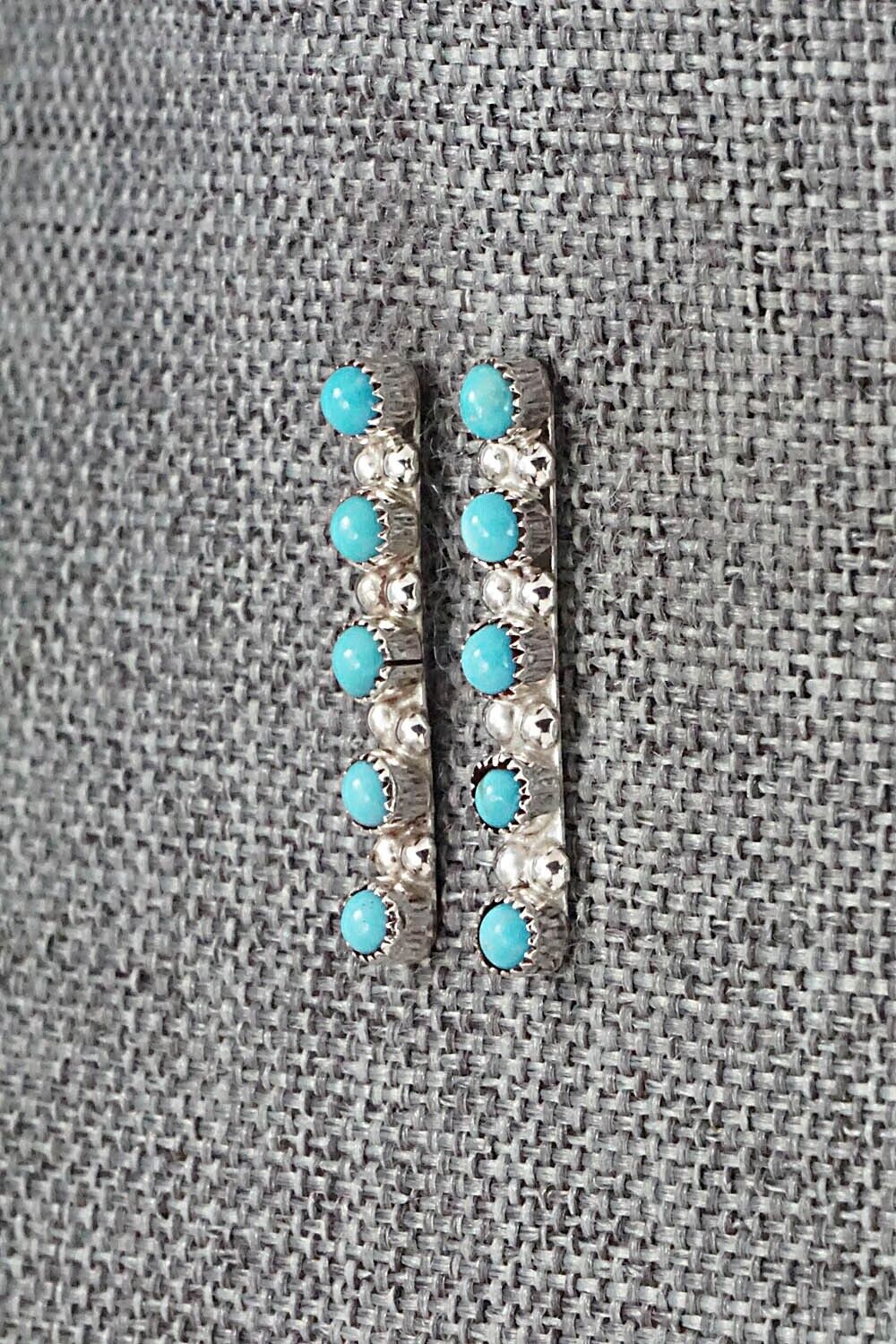 Turquoise & Sterling Silver Earrings - Kenneth Hughte