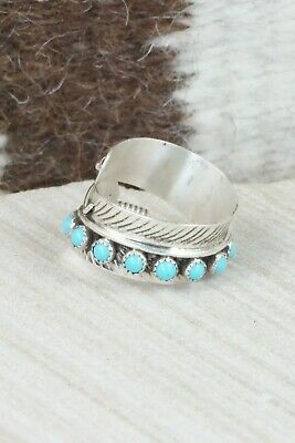 Turquoise & Sterling Silver Ring - Aaron Davis - Size 7.75