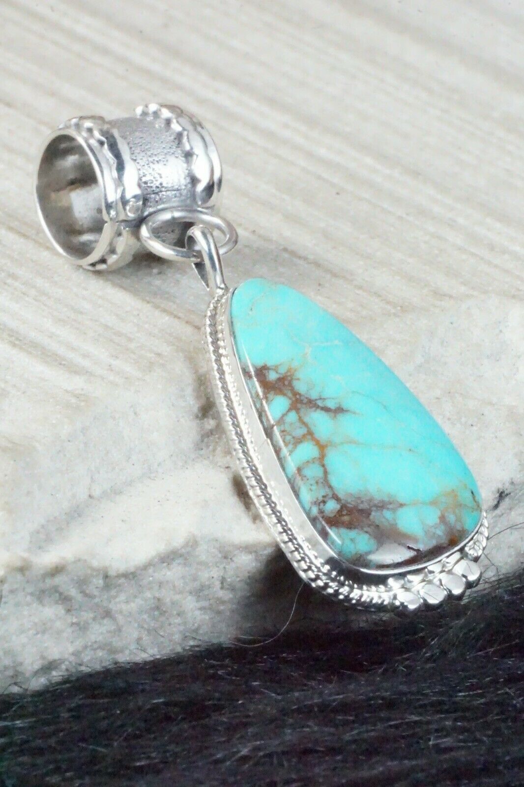 Turquoise and Sterling Silver Pendant - Sharon McCarthy