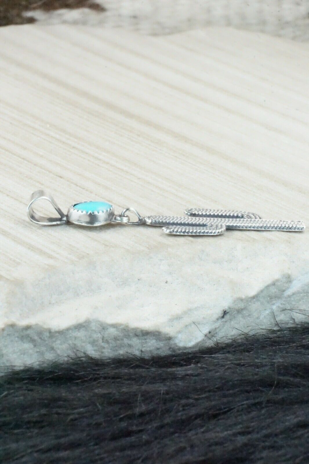 Turquoise and Sterling Silver Pendant - Annie Spencer
