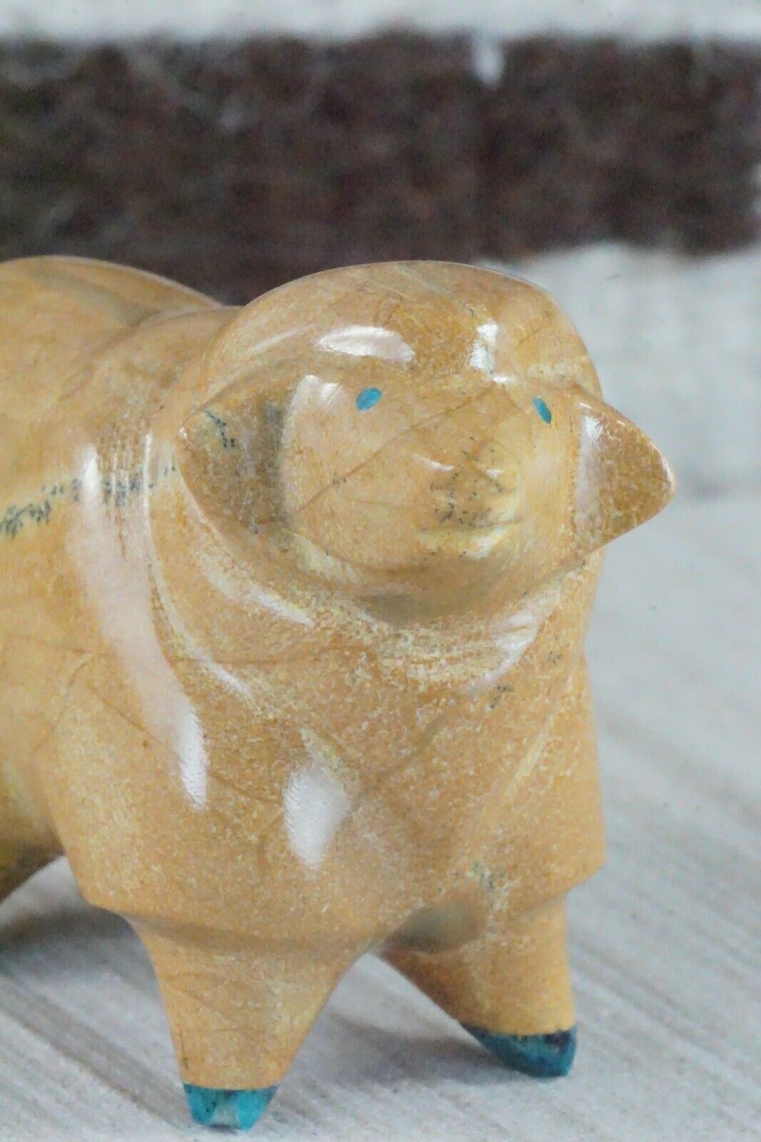 Sheep Zuni Fetish Carving - Enrike Leekya