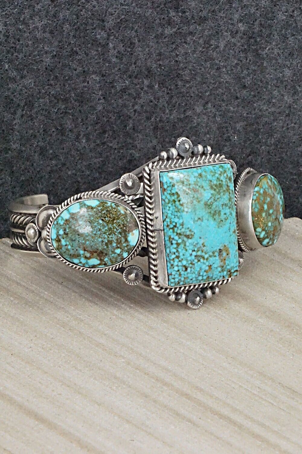 Turquoise & Sterling Silver Bracelet - Derrick Gordon