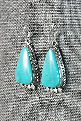 Navajo Turquoise & Sterling Silver Earrings - Sharon McCarthy - High Lonesome Trading