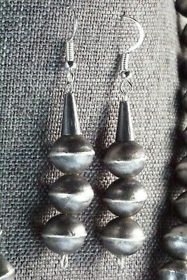 Sterling Silver Squash Blossom and Earrings - Gilbert Martin