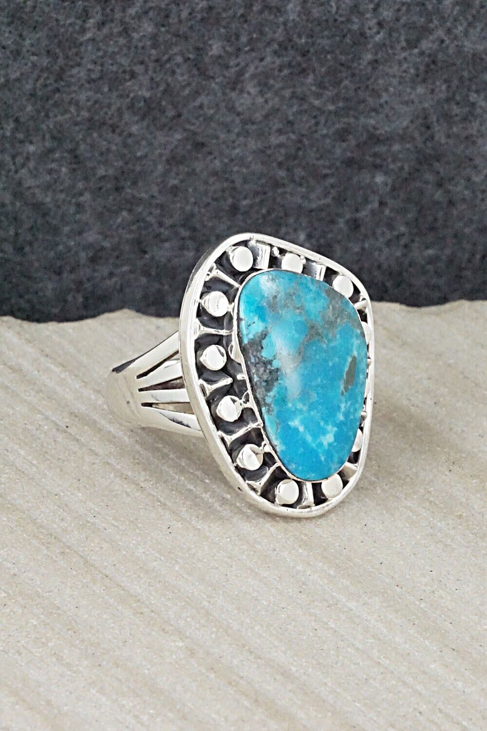Turquoise & Sterling Silver Ring - Jimson Belin - Size 9